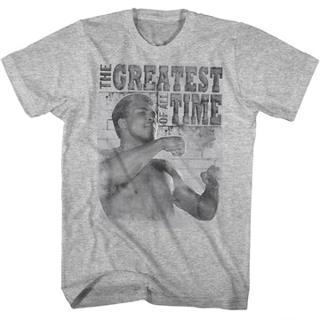 Muhammad Ali Mens S/S T-Shirt - Training Stance - Heather Gray Heather