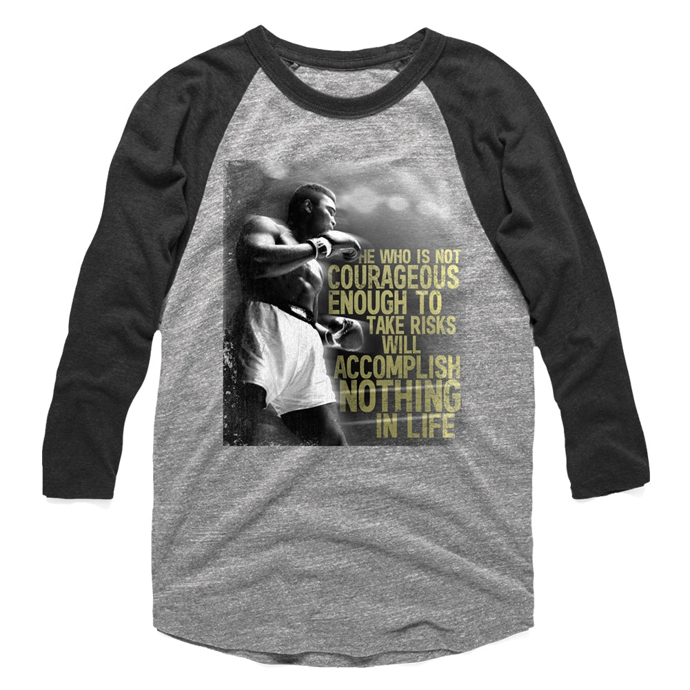 Muhammad Ali Mens 3/4 Sleeve Raglan - 1240 G20 - Heather/Heather Gray Heather/Vintage Smoke