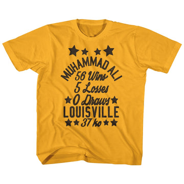 Muhammad Ali Youth S/S T-Shirt - Stars - Solid Gold