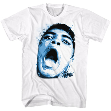 Muhammad Ali Mens S/S T-Shirt - The Lip - Solid White