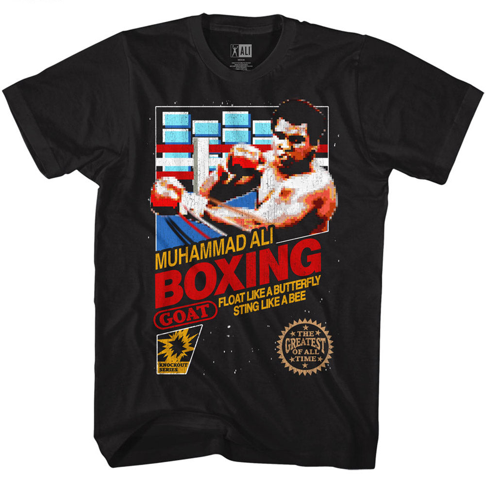Muhammad Ali Mens S/S T-Shirt - Boxing - Solid Black