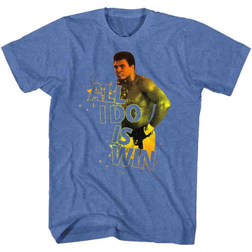 Muhammad Ali Mens S/S T-Shirt - Winner - Heather Royal Heather