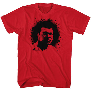 Muhammad Ali Mens S/S T-Shirt - Shabam - Solid Red