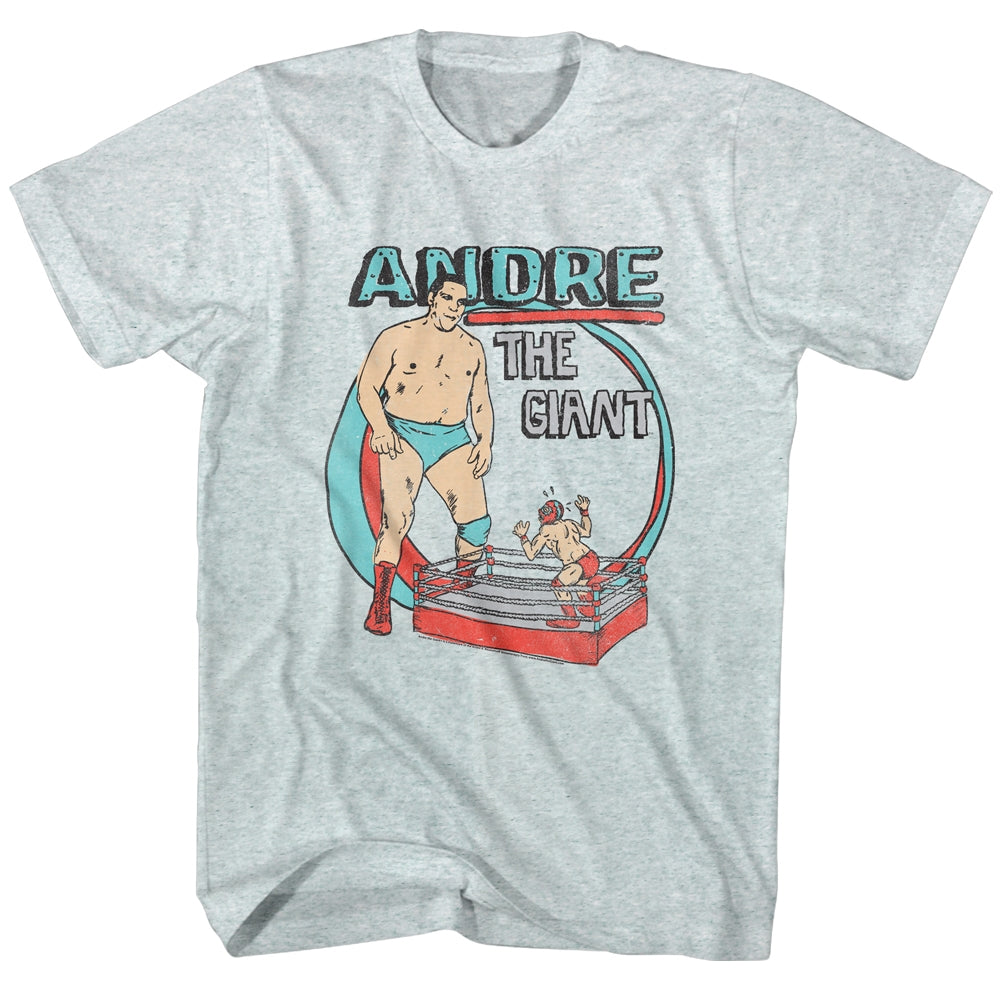 Andre The Giant Mens S/S T-Shirt - He Big - Heather Gray Heather
