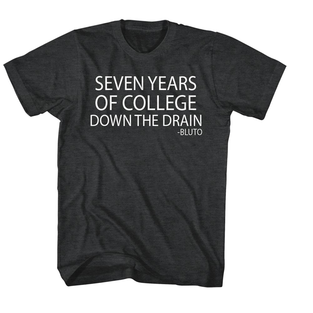 Animal House Mens S/S T-Shirt - Drain It - Heather Black Heather