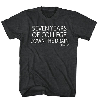 Animal House Mens S/S T-Shirt - Drain It - Heather Black Heather