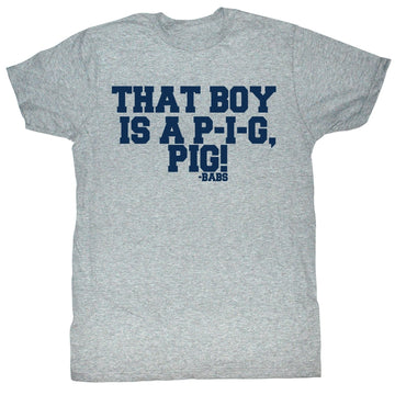 Animal House Mens S/S T-Shirt - Little Piggie - Heather Gray Heather