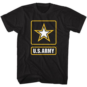 Army Mens S/S T-Shirt - Color Logo - Solid Black
