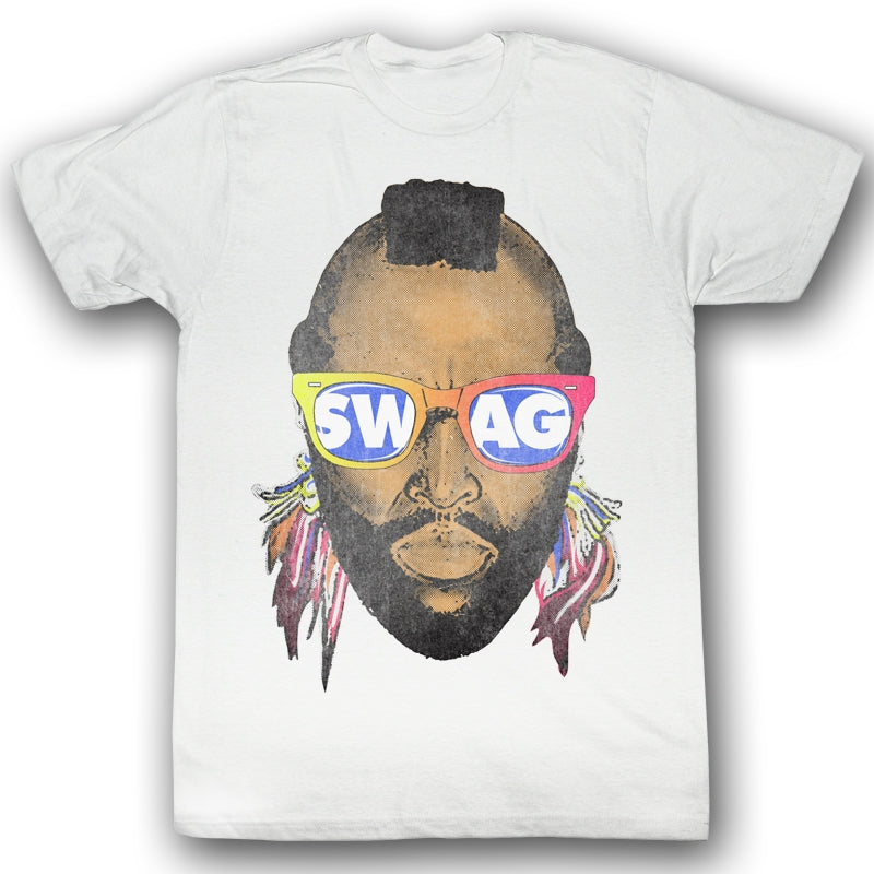Mr. T Mens S/S T-Shirt - Swwwag - Solid White