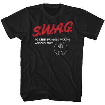 Mr. T Mens S/S T-Shirt - Resist - Solid Black
