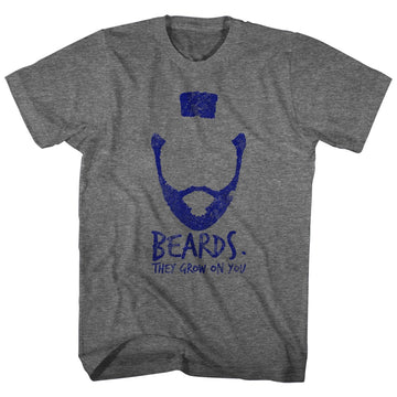 Mr. T Mens S/S T-Shirt - Beards - Heather Graphite Heather