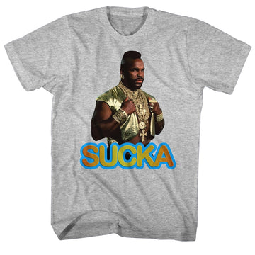 Mr. T Mens S/S T-Shirt - Sucka - Heather Gray Heather