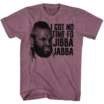Mr. T Mens S/S T-Shirt - Jibba Jabba - Heather Vintage Maroon Heather