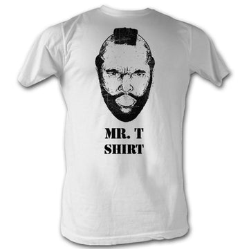 Mr. T Mens S/S T-Shirt - Mr T Shirt - Solid White