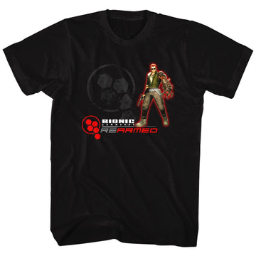 Bionic Commando Mens S/S T-Shirt - Rearmed - Solid Black
