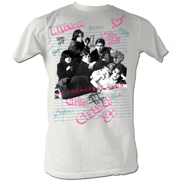 Breakfast Club Mens S/S T-Shirt - Group - Solid White
