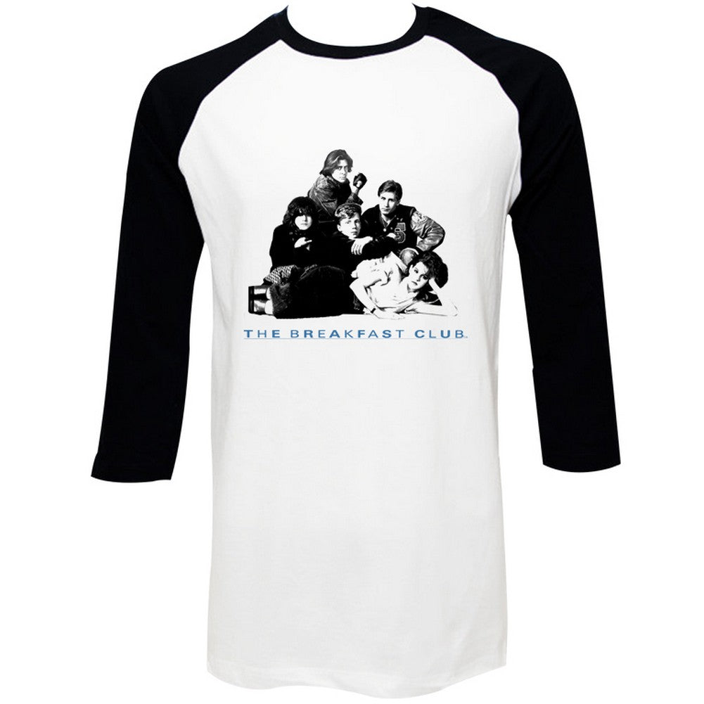 Breakfast Club Mens 3/4 Sleeve Raglan - Group - Solid/Solid White/Black