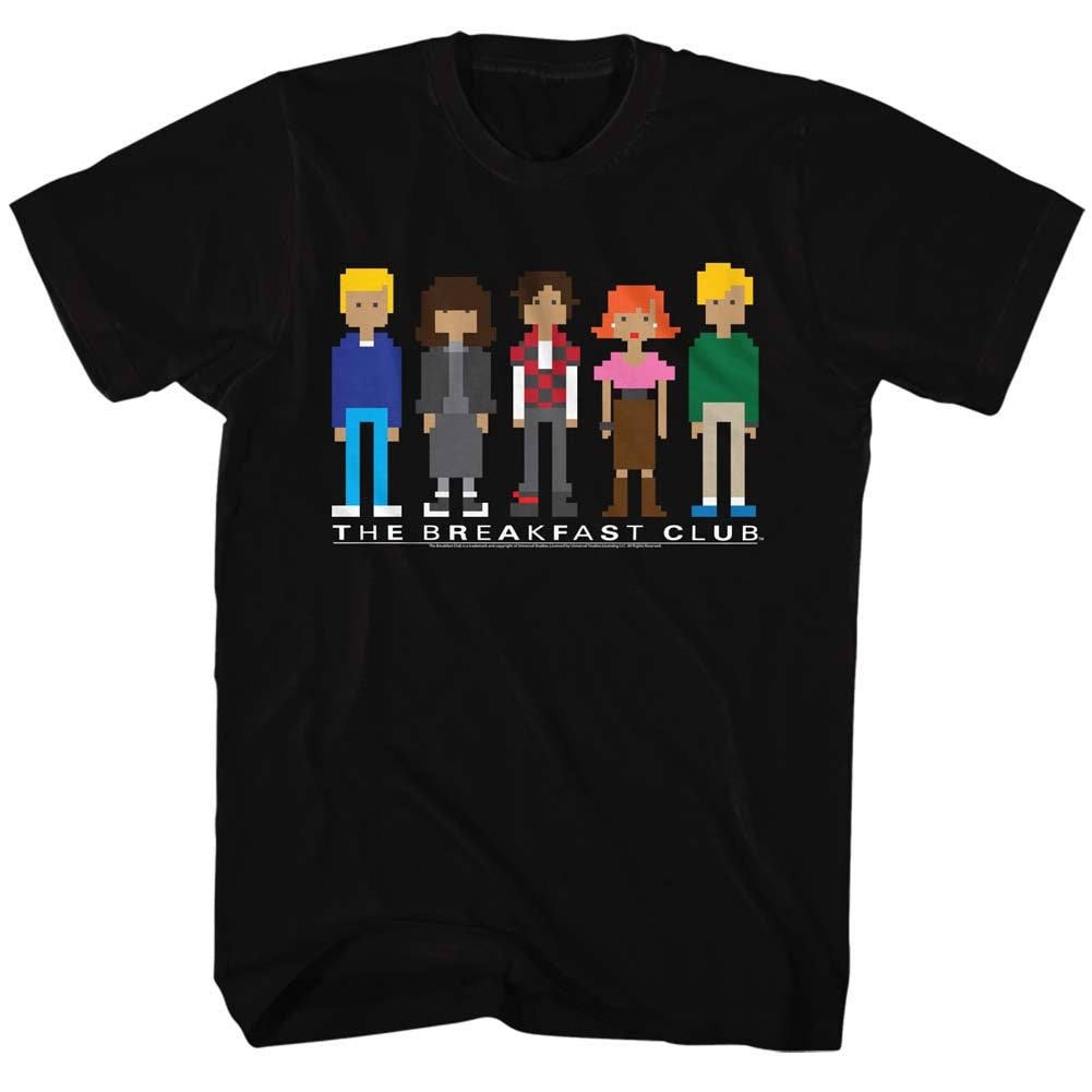 Breakfast Club Mens S/S T-Shirt - Pixels - Solid Black