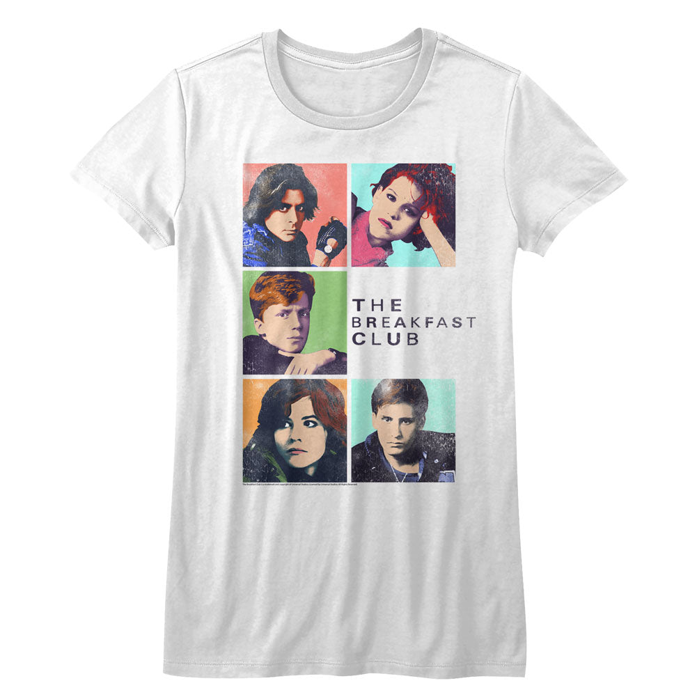 Breakfast Club Girls Juniors S/S T-Shirt - Five - Solid White