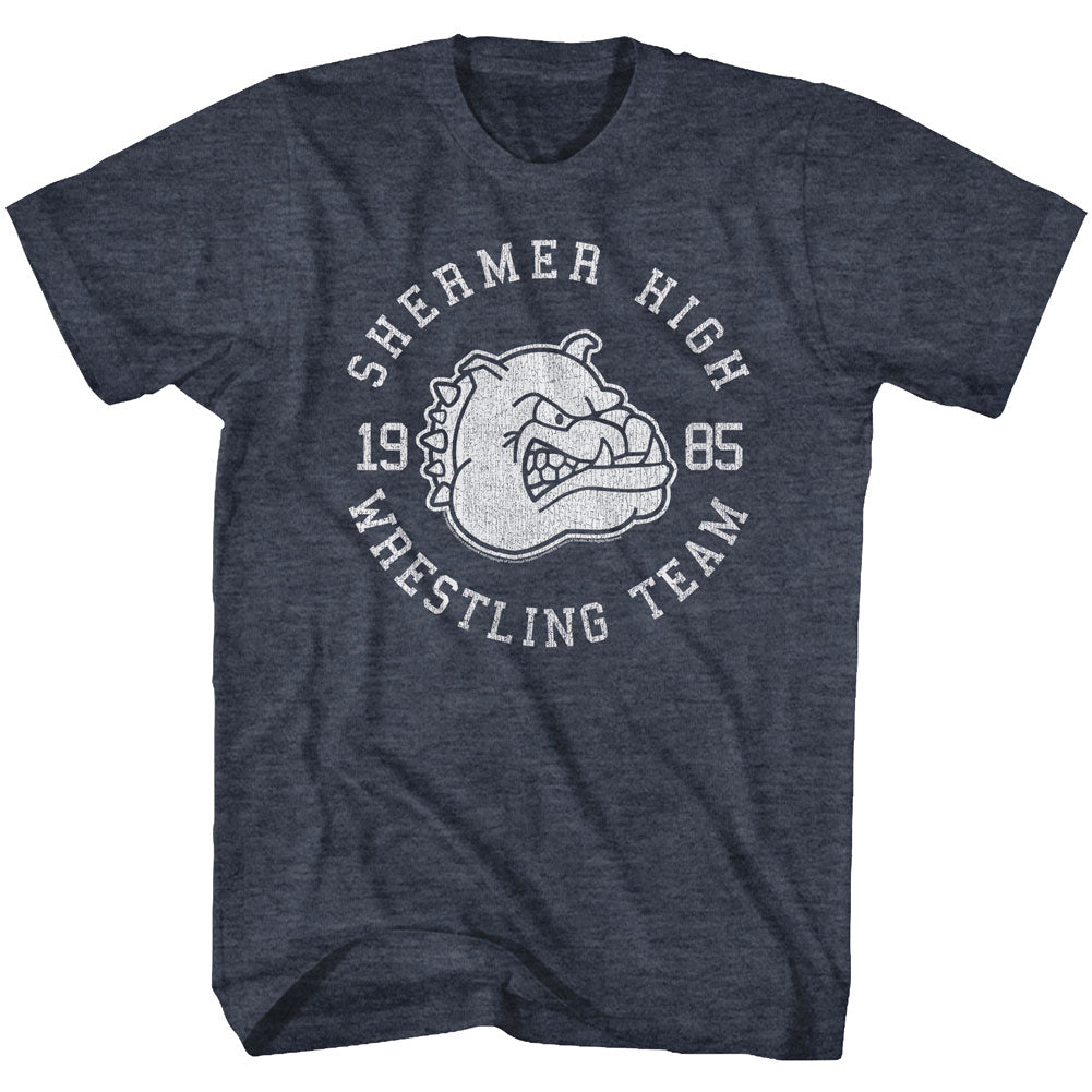 Breakfast Club Mens S/S T-Shirt - Wrestling Team - Heather Navy Heather