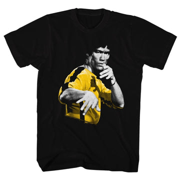 Bruce Lee Mens S/S T-Shirt - Hooowah - Solid Black