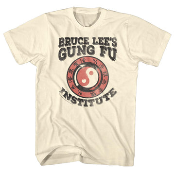 Bruce Lee Mens S/S T-Shirt - Jan Fan Gung Fu - Solid Natural