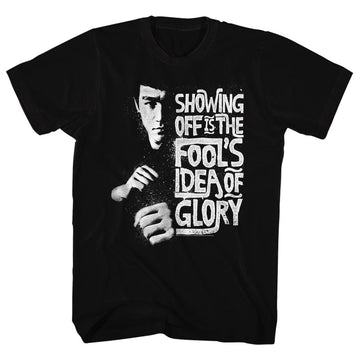 Bruce Lee Mens S/S T-Shirt - Cheeeeee - Solid Black