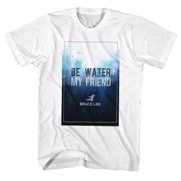 Bruce Lee Mens S/S T-Shirt - Be - Solid White