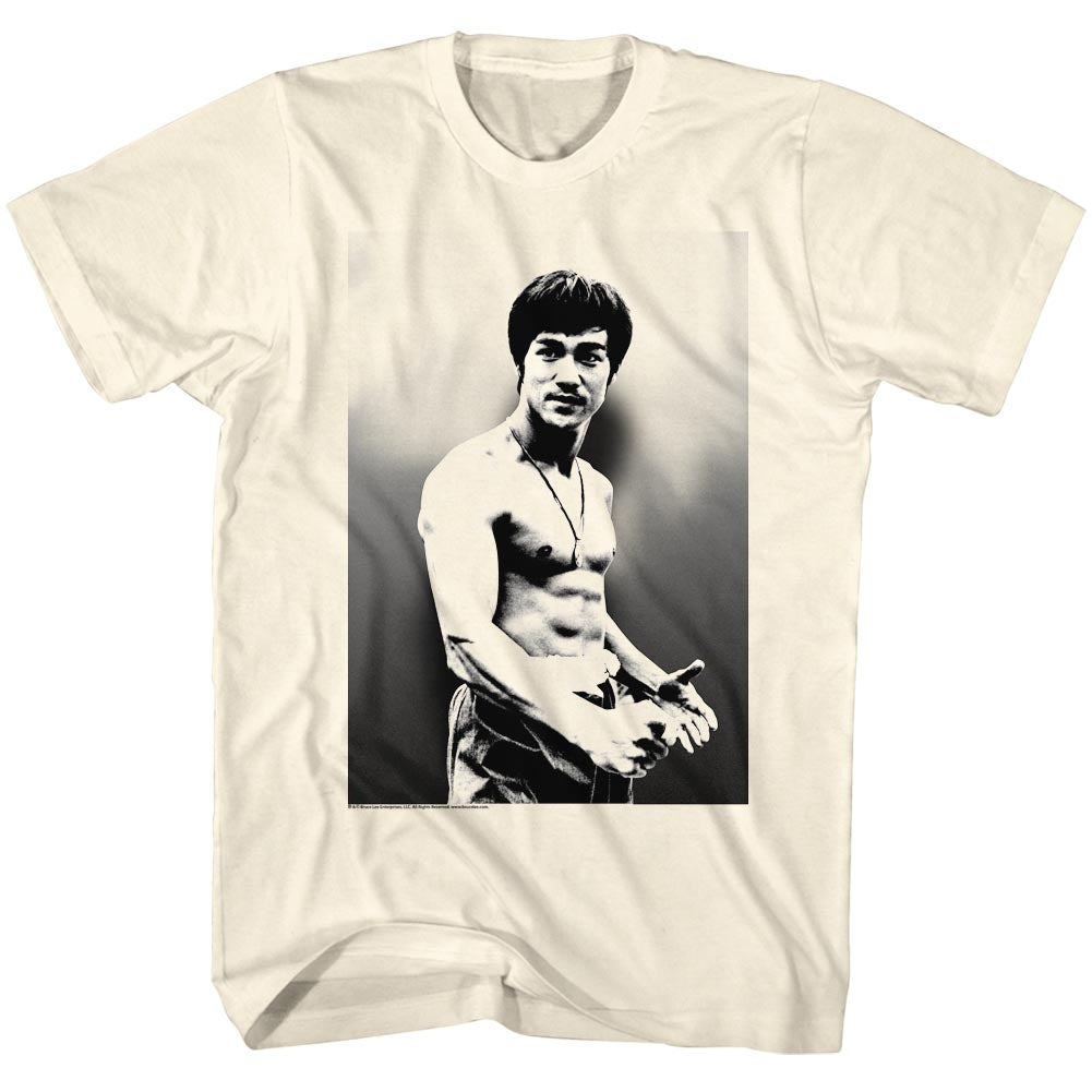 Bruce Lee Mens S/S T-Shirt - Tonal Bruce - Solid Natural