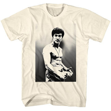 Bruce Lee Mens S/S T-Shirt - Tonal Bruce - Solid Natural