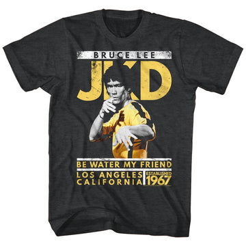Bruce Lee Mens S/S T-Shirt - Jay Kay Dee - Heather Black Heather