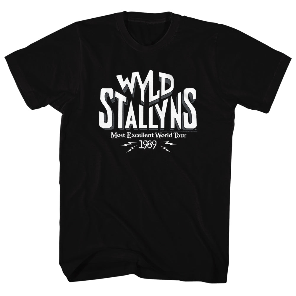 Bill And Ted Mens S/S T-Shirt - Wyld Stallions - Solid Black