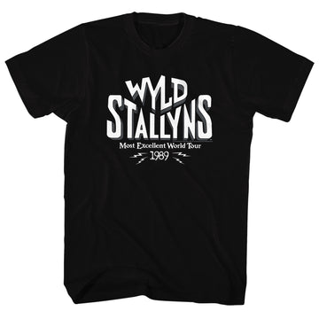 Bill And Ted Mens S/S T-Shirt - Wyld Stallions - Solid Black
