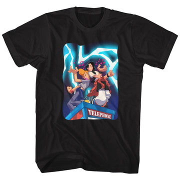 Bill And Ted Mens S/S T-Shirt - Telephone Tunes - Solid Black