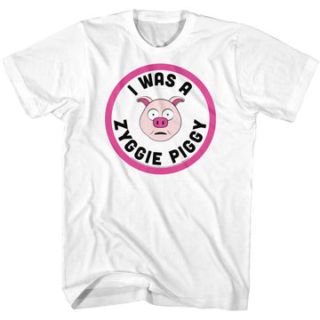 Bill And Ted Mens S/S T-Shirt - Zyggie Piggy - Solid White
