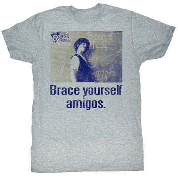 Bill And Ted Mens S/S T-Shirt - Brace Yourself - Heather Gray Heather