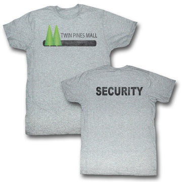 Back To The Future Mens S/S T-Shirt - Twin Pines - Heather Gray Heather