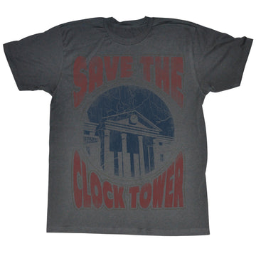Back To The Future Mens S/S T-Shirt - Saves The Day - Heather Graphite Heather