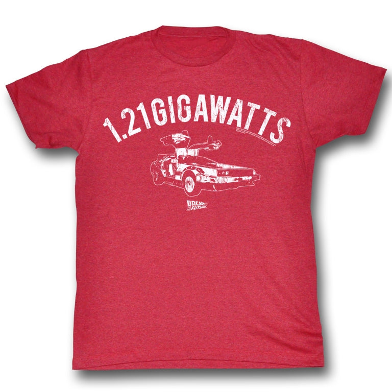 Back To The Future Mens S/S T-Shirt - The B Team - Heather Cherry Heather