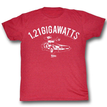 Back To The Future Mens S/S T-Shirt - The B Team - Heather Cherry Heather