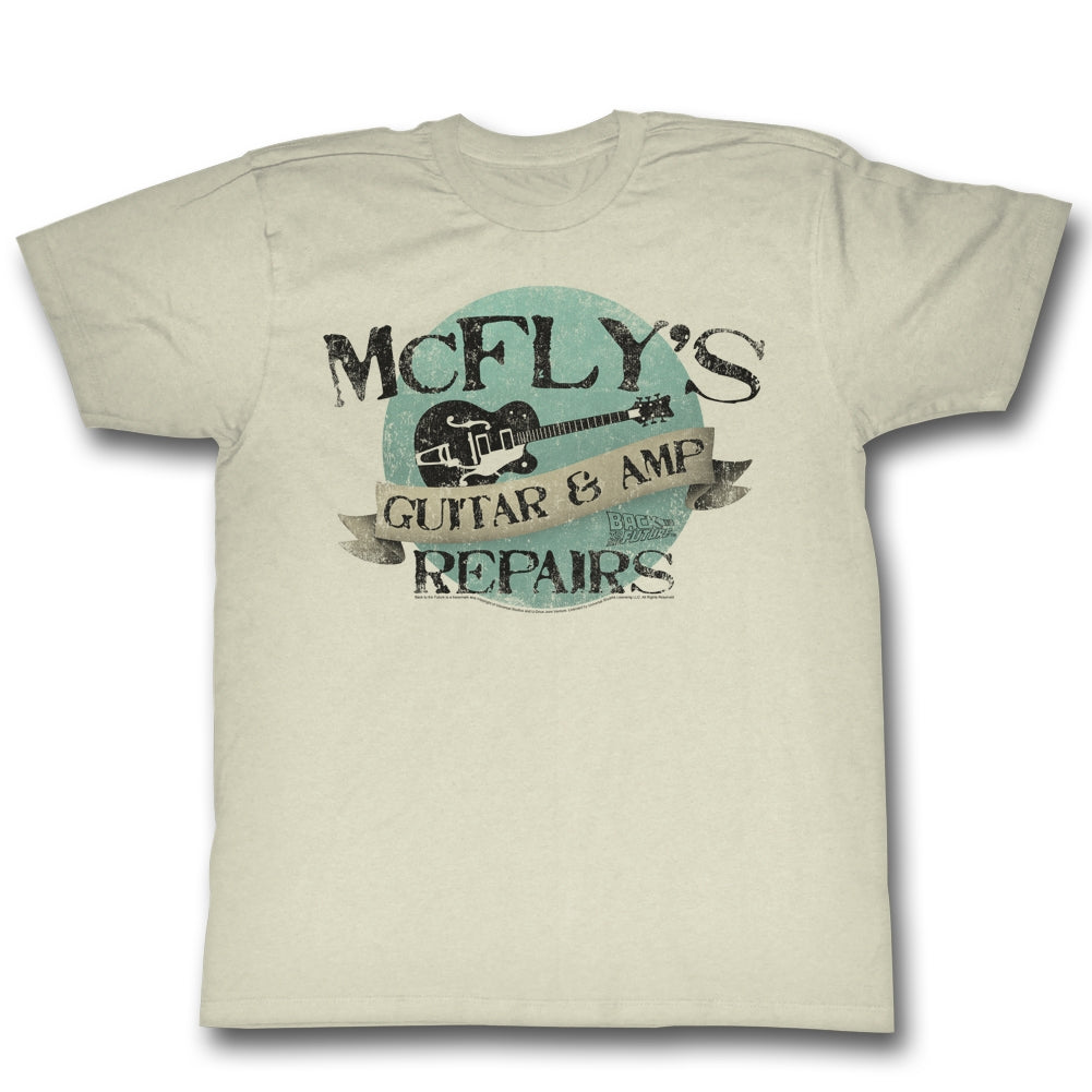Back To The Future Mens S/S T-Shirt - Pairs Again - Solid Natural