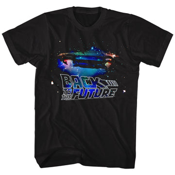Back To The Future Mens S/S T-Shirt - Galaxy - Solid Black