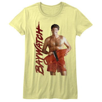 Baywatch Girls Juniors S/S T-Shirt - Dave - Heather Yellow Heather