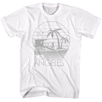 Baywatch Mens S/S T-Shirt - La - Solid White