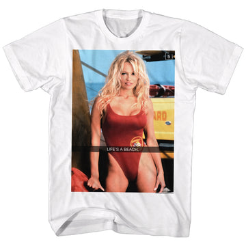 Baywatch Mens S/S T-Shirt - Beachlife - Solid White