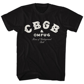 CBGB Mens S/S T-Shirt - Logo - Solid Black