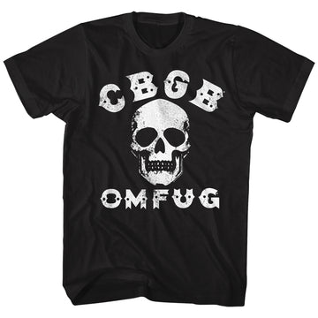 CBGB Mens S/S T-Shirt - Skull - Solid Black
