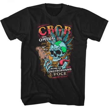 CBGB Mens S/S T-Shirt - New York - Solid Black