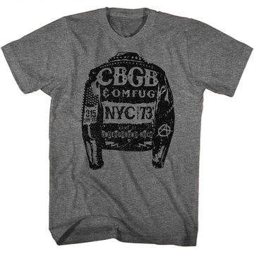 CBGB Mens S/S T-Shirt - Jacket - Heather Graphite Heather