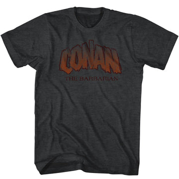 Conan Mens S/S T-Shirt - Conan The Barbarian - Heather Black Heather